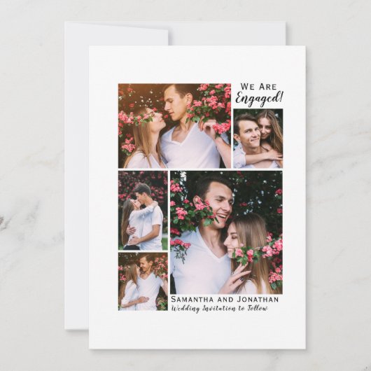 Wir sind Verlobt 5 Foto Verlobung Ankündigung (Vorderseite)