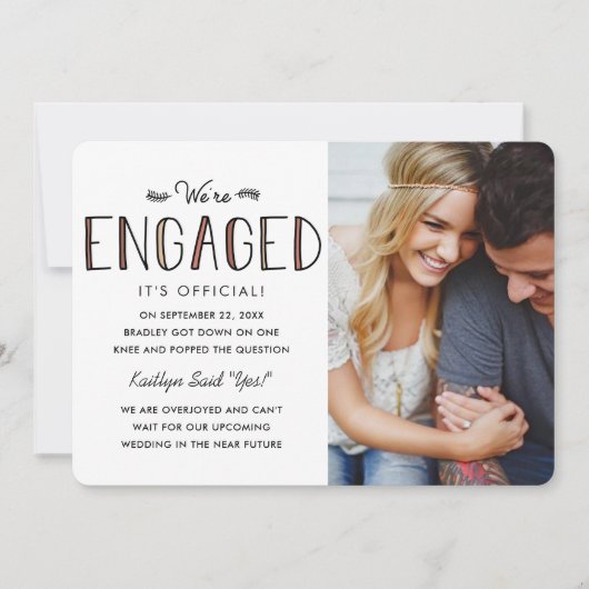 Wir sind Verlobt | Ankündigung der Verlobung (Vorderseite)