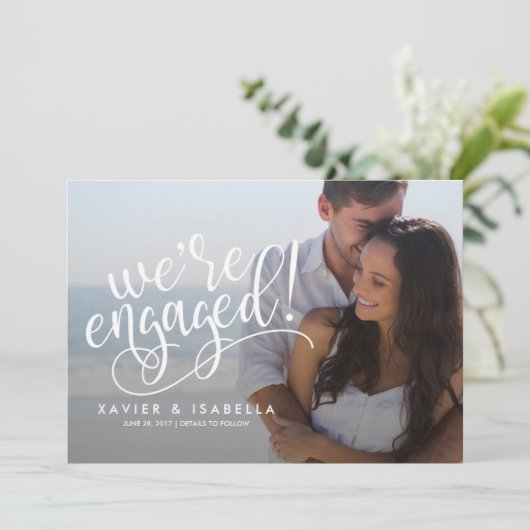 Wir sind Verlobt! | Ankündigung der Verlobung von  (Stehend Vorderseite)