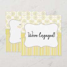 Wir sind Verlobt Bee Yellow und Gray Geometric