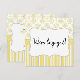 Wir sind Verlobt Bee Yellow und Gray Geometric