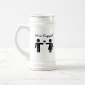 Wir sind Verlobt Bierglas (Links)