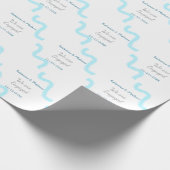 Wir sind verlobt blaugraue Aquarellspirale stilvol Geschenkpapier (Ecke)