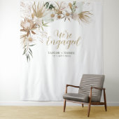 Wir sind Verlobt | Boho Bohemisch Engagement Party Wandteppich (Beispiel)