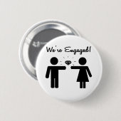 Wir sind Verlobt Button (Vorne & Hinten)