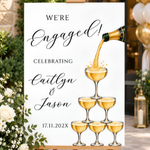 Wir sind verlobt Champagner-Turm Poster