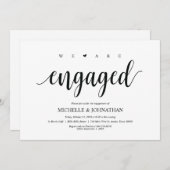 Wir sind verlobt, die Engagement Party lädt ein Einladung (Vorne/Hinten)