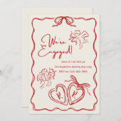 Wir sind Verlobt - Einladung einer engagierten Par (Vorne/Hinten)