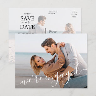 Wir sind Verlobt Foto Hochzeit Save the Date Ankündigungspostkarte