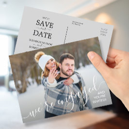 Wir sind Verlobt Foto Hochzeit Save the Date Ankündigungspostkarte
