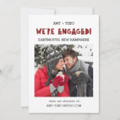 Wir sind Verlobt Foto Moderne moderne Coole Verlob Ankündigung (Vorderseite)