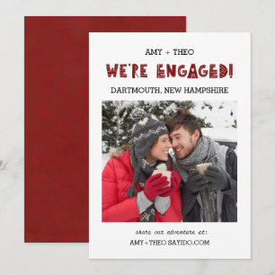 Wir sind verlobt Foto Moderne Trendige Coole Verlo Ankündigung