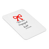 Wir sind verlobt hinzufügen Namensbuchstabe rot Bo Magnet (Rechte Seite)