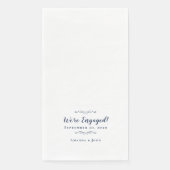 Wir sind Verlobt Hochzeit Verlobung Dinner Party B Serviette (Vorderseite)