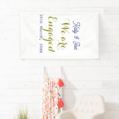 Wir sind verlobt lila gold name datum elegant einf banner (Insitu)
