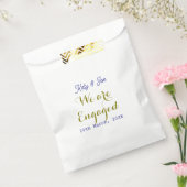 Wir sind verlobt lila gold name datum elegant einf geschenktütchen (Versiegelt)
