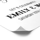 Wir sind Verlobt Minimalistische Verlobung Willkom Poster (Ecke)