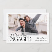 Wir sind Verlobt Minimalistisches Foto Weihnachten (Vorderseite)