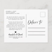 Wir sind Verlobt moderne Foto Ankündigung Postkart (Rückseite)