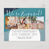 Wir sind Verlobt! Moderne FotoCollage lädt zum BUD (Vorderseite)