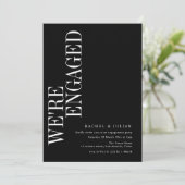 wir sind verlobt moderne Verlobung Einladung (Stehend Vorderseite)