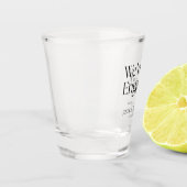 Wir sind verlobt - Moderne Verlobungsparty Schnapsglas (Links)