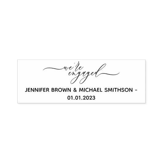 Wir sind verlobt name datum permastempel (Design)