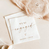 Wir sind Verlobt Napkins, eine moderne Engagement- Serviette