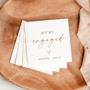 Wir sind Verlobt Napkins, eine moderne Engagement- Serviette