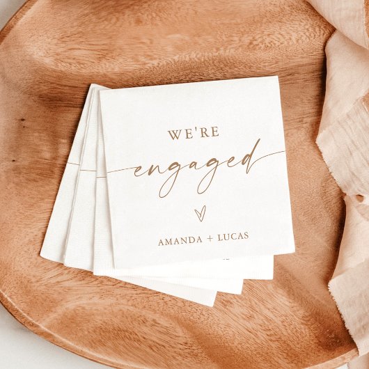 Wir sind Verlobt Napkins, eine moderne Engagement- Serviette