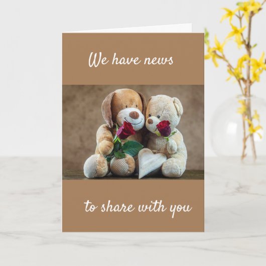 **WIR SIND VERLOBT" NEUIGKEITEN ZUM TEILEN DER KAR KARTE (Gelbe Blume)