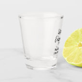 Wir sind verlobt Paar Name Datum kalligrafischstyl Schnapsglas (Links)