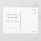 Wir sind Verlobt Retro Groovy Modern Yellow Budget Postkarte (Rückseite)