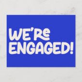 Wir sind Verlobt Retro Groovy Playful Einzigartig Postkarte (Vorderseite)
