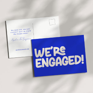 Wir sind verlobt Retro Groovy Spielend Einzigartig Postkarte