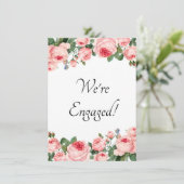 Wir sind Verlobt rosa rot rot. (Stehend Vorderseite)