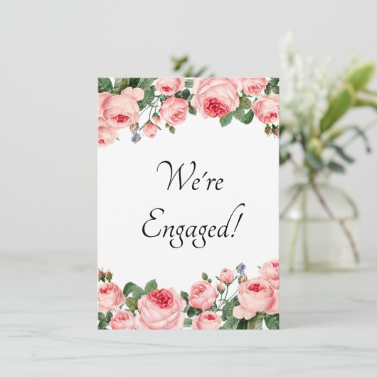 Wir sind Verlobt rosa rot rot. (Stehend Vorderseite)