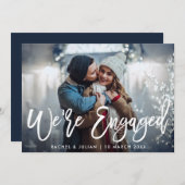 WIR SIND VERLOBT| rustikale Drehbuchgruppe Einladung (Vorne/Hinten)