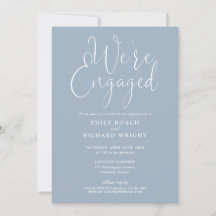 Wir sind Verlobt Script Dusty Blue Engagement Part