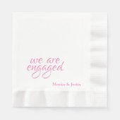 Wir sind Verlobt Serviette (Vorderseite)