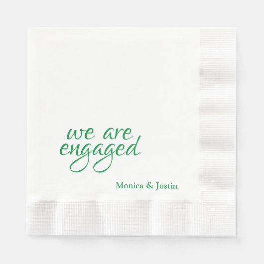 Wir sind Verlobt Serviette (Vorderseite)