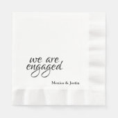 Wir sind Verlobt Serviette (Vorderseite)