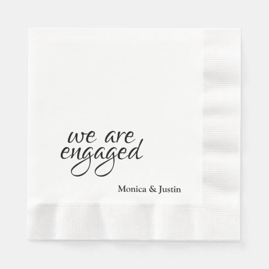 Wir sind Verlobt Serviette (Vorderseite)