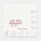 Wir sind Verlobt Serviette (Vorderseite)