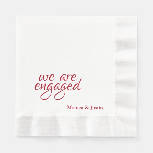 Wir sind Verlobt Serviette (Vorderseite)