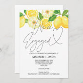 Wir sind Verlobt Summer Engagement Party Lemon Einladung (Vorne/Hinten)