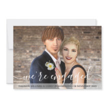 Wir sind Verlobt Typografie Ihr Foto Verlobung