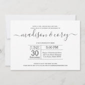 Wir sind Verlobt Typografie Ihr Foto Verlobung Einladung (Rückseite)