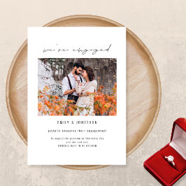 Wir sind Verlobte Ankündigung von Foto Verlobung