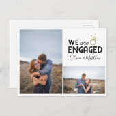 Wir sind Verlobte Ankündigung von Foto Verlobung Postkarte (Vorne/Hinten)